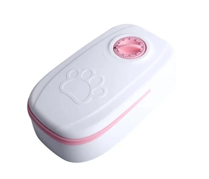 Автоматична годівниця для вихованців з таймером Automatic pet feeder сірий, рожевий (48)