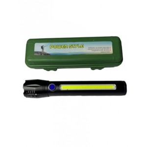 Ручний акумуляторний ліхтарик з бічним діодом Power style MX-C83-COB 16.5 см (240)