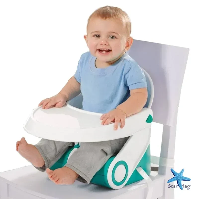 Дитячий стільчик для годування Childrens Folding Seat Бустер стілець для малюка зі столиком для їжі (10)