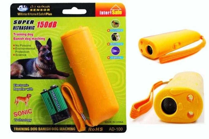 Потужний ультразвуковий відлякувач від собак Repeller AD-100 з ліхтариком (120)