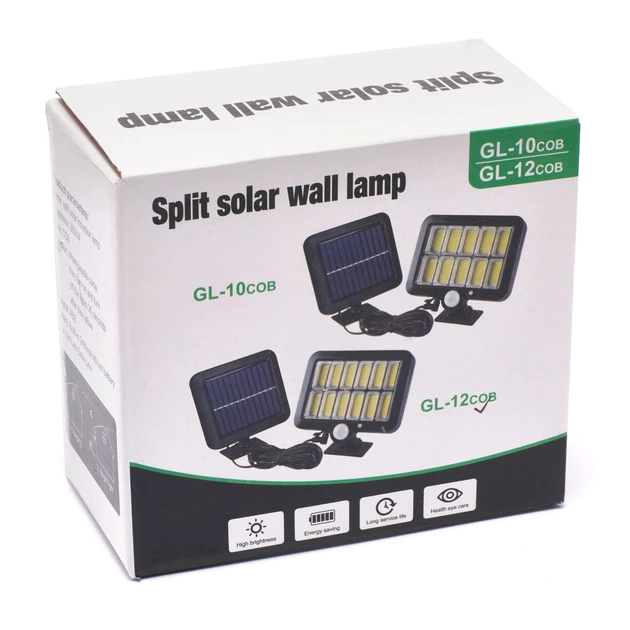 Вуличний LED акумуляторний світильник прожектор із датчиком руху на сонячній батареї GL-10 cob 2400mA (60) Вуличний LED акумуляторний світильник прожектор із датчиком руху на сонячній батареї GL-10 cob 2400mA (60)