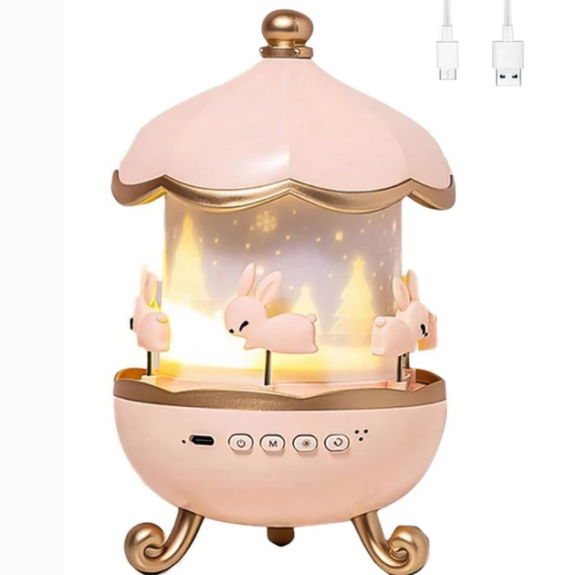 Нічник-проєктор музичний з акумулятором Карусель, світлодіодний, обертовий, набір плівок для проєкції 6 шт., дитячий (24) Нічник-проєктор музичний з акумулятором Карусель, світлодіодний, обертовий, набір плівок для проєкції 6 шт., дитячий (24)