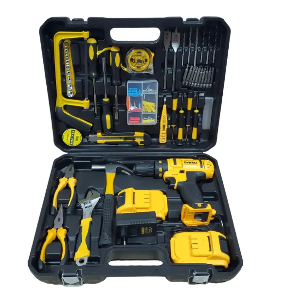 Акумуляторний ударний шуруповерт Jumpex з великим набором інструментів (8)