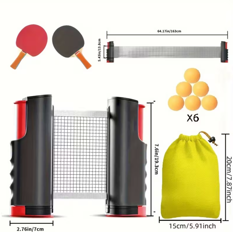 Портативный набор для тренировок по настольному теннису (24)