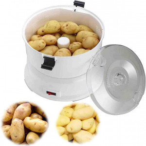 Картоплечистка з керуванням однією кнопкою, автоматична овочечистка, обертова машина для чищення картоплі та салатів (4)