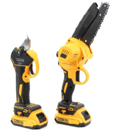 Набір садового інструменту 2 в 1 пилка та секатор жовтий X333 (6)