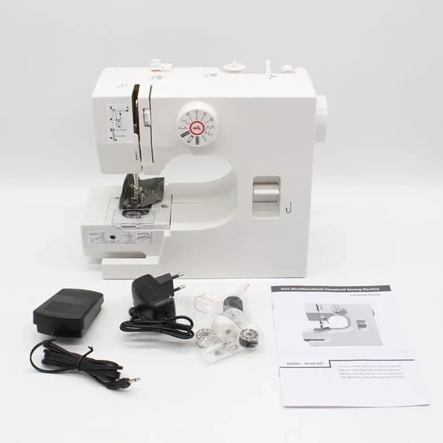 Портативна швейна машинка YASM 825 Міні з оверлоком та педаллю (6)