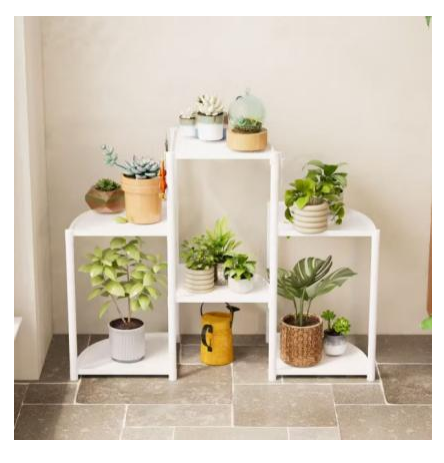 Підставка для квітів на 6 відділень біла (10)